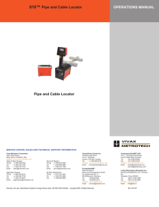 810™ Pipe and Cable Locator OPERATIONS MANUAL Pipe and