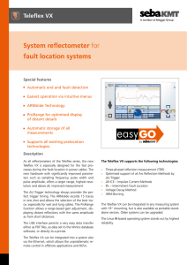 System reflectometer for fault location systems