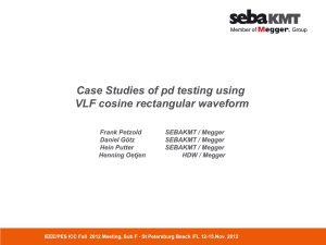 Case Studies Of PD Testing using Cosine Rectangular Waveforms