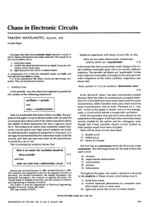 Chaos in Electronic Circuits - NYU Tandon School of Engineering