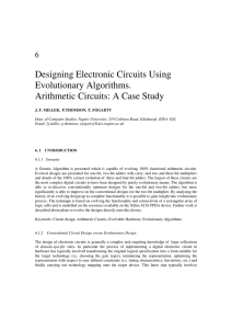 Designing Electronic Circuits Using Evolutionary