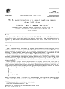 On the synchronization of a class of electronic circuits that exhibit
