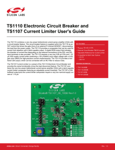 TS1110 Electronic Circuit Breaker and TS1107