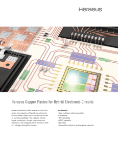 Heraeus Copper Pastes for Hybrid Electronic Circuits PDF