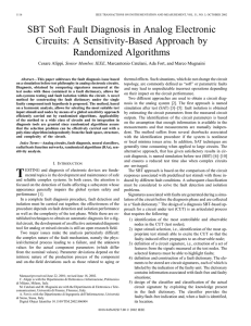 SBT soft fault diagnosis in analog electronic circuits