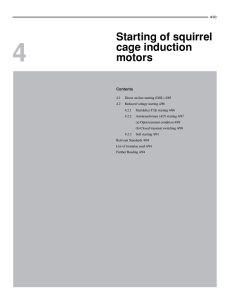 Starting of squirrel cage induction motors