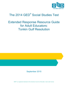 The 2014 GED Social Studies Test Extended Response Resource