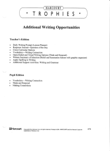 Additional Writing Opportunities