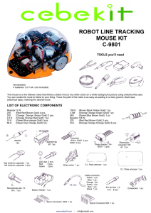 robot line tracking mouse kit c-9801