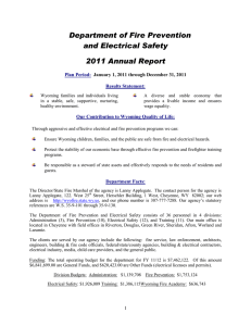 Department of Fire Prevention and Electrical Safety