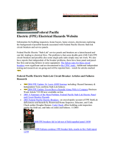 Federal Pacific Electric (FPE) Electrical Hazards Website