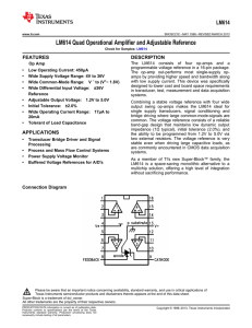 LM614 Quad Operational Amplifier and Adjustable Reference (Rev. C)