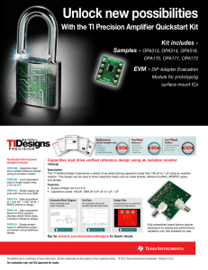 Precision Amplifier Quickstart Kit brochure (Rev. A)