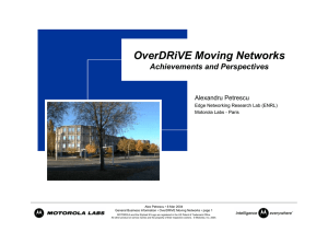 OverDRiVE Moving Networks