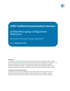 Unified Messaging Configuration Reference
