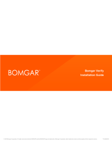 Bomgar Verify Installation Guide