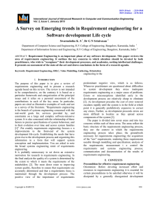A Survey on Emerging trends in Requirement engineering for a