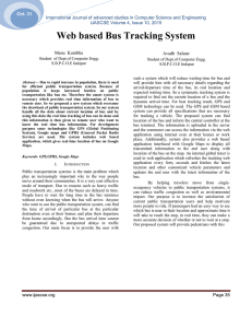 Web based Bus Tracking System - International Journal Computer