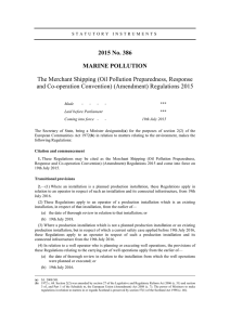 Merchant Shipping (Oil Pollution Preparedness Response