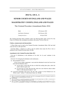 The Criminal Procedure (Amendment) Rules 2016