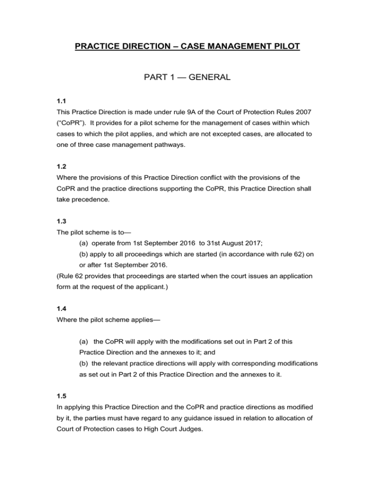 practice-direction-case-management-pilot-part-1