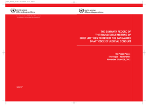 the summary record of the round-table meeting of chief justices to