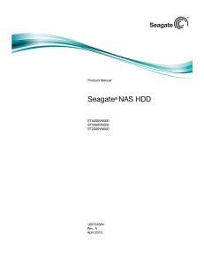 Seagate® NAS HDD Product Manual