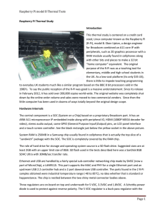 Raspberry Pi model B Thermal Tests