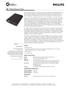 iW Translator - Philips Color Kinetics