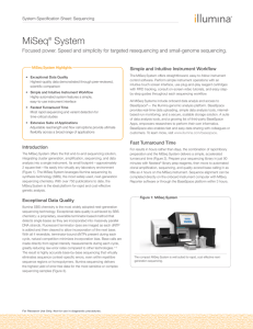 MiSeq System Specification Sheet