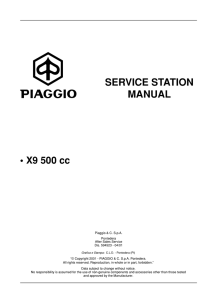 Piaggio X9 500 Service Manual 2002