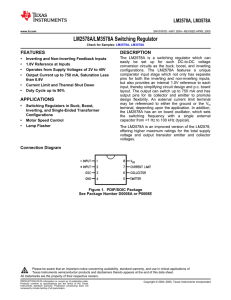 LM2578A/LM3578A Switching Regulator (Rev. D)