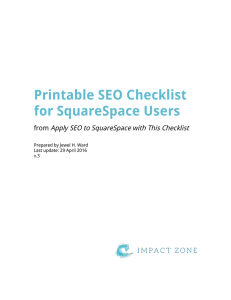 Printable SEO Checklist for SquareSpace Users