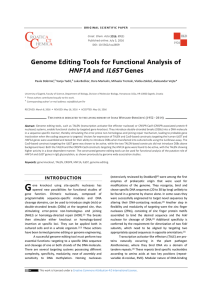 Genome Editing Tools for Functional Analysis of HNF1A and IL6ST