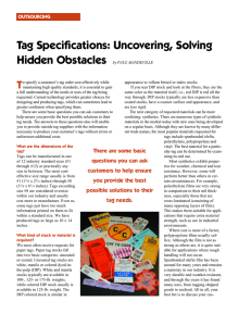 Tag Specifications: Uncovering, Solving Hidden Obstacles