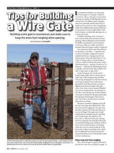 Tips for Building a Wire Gate