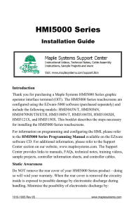 HMI5000 Series Installation Guide