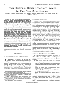 Power Electronics Design Laboratory Exercise for Final