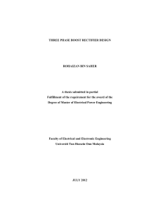 1-THREE PHASE BOOST RECTIFIER - UTHM Institutional Repository