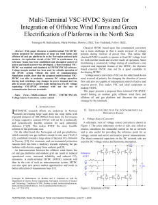 Multi-Terminal VSC-HVDC System for Integration of Offshore