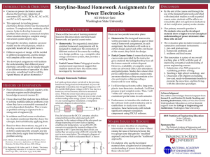 Storyline-Based Homework Assignments for Power Electronics
