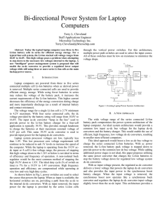 Bi-directional Power System for Laptop Computers