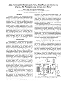 a transistorless micromechanical high voltage generator