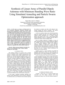 Synthesis of Linear Array of Parallel Dipole Antennas with Minimum