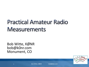 Practical Amateur Radio Measurements