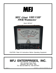 MFJ-867 - MFJ Enterprises Inc.