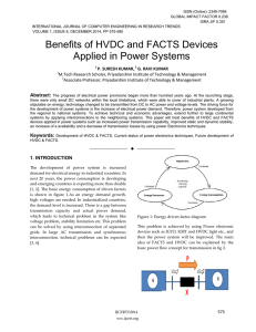 Benefits of HVDC and FACTS Devices Applied in Power