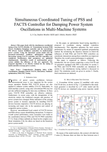 Simultaneous Coordinated Tuning of PSS and FACTS Controller for