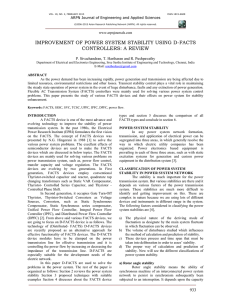 IMPROVEMENT OF POWER SYSTEM STABILITY USING D