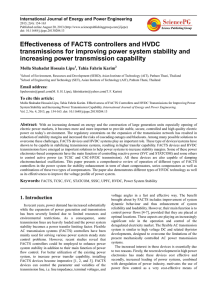 Effectiveness of FACTS controllers and HVDC transmissions for